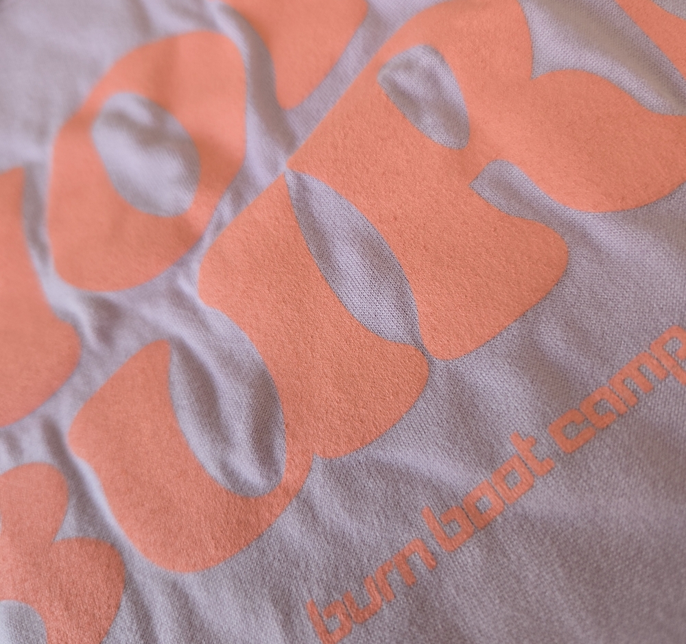 Burn Boot Camp Coral Logo Graphic Tee